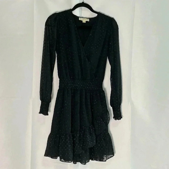 MICHAEL Michael Kors Dresses & Skirts - Michael Kors Glitter Polka-Dot Wrap Dress